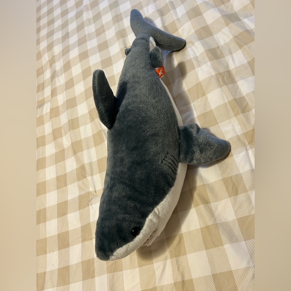 Gray and White Shark Plushie